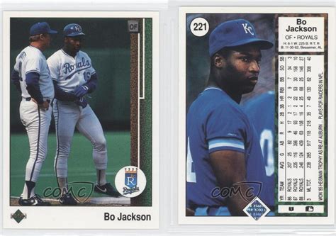 Bo Jackson Kansas City Royals Baseball Trading Cards